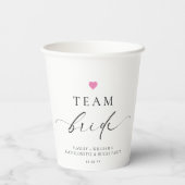 Ellesmere Minimalistisch Team Groom Papieren Bekers (Achterkant)