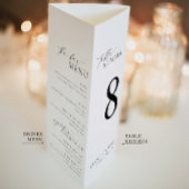 Ellesmere Minimalistisch Tri-Fold Bruiloft Menu Poster