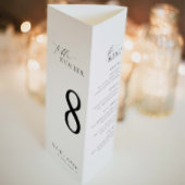 Ellesmere Minimalistisch Tri-Fold Bruiloft Menu Poster