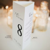 Ellesmere Minimalistisch Tri-Fold Bruiloft Menu Poster