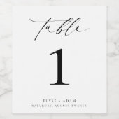 Ellesmere minimalistisch weddenschapsnummer wijn etiket (Enkel label)