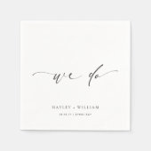 Ellesmere minimalistische bruiloft die we doen servet (Voorkant)