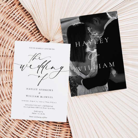 Ellesmere minimalistische bruiloft kaart