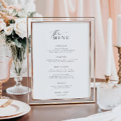 Ellesmere Minimalistische Huwelijksmenu Poster