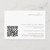 Ellesmere minimalistische RSVP QR-code Informatiekaartje (Voorkant)