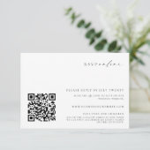 Ellesmere minimalistische RSVP QR-code Informatiekaartje (Staand voorkant)