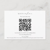 Ellesmere minimalistische RSVP QR-code Informatiekaartje (Voorkant)