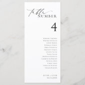 Ellesmere Minimalistische Tafelkaart Met Gastnamen Menu (Achterkant)