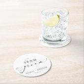 Ellesmere Minimalistische Team Bruidegom Ronde Kartonnen Onderzetter (Insitu)