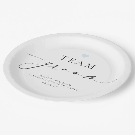 Ellesmere-minimalistische teamgroep papieren bordje (Gekanteld)