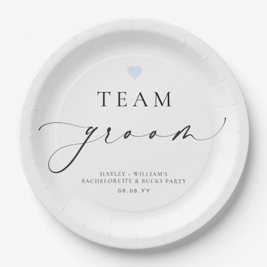 Ellesmere-minimalistische teamgroep papieren bordje (Voorkant)