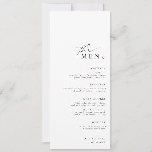 Ellesmere Minimalistische Trouwquiz en Kaart (Achterkant)