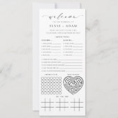 Ellesmere Minimalistische Trouwquiz en Kaart (Voorkant)