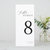 Ellesmere Minimalistische Trouwtafel Nummer Lang M Menu (Staand voorkant)