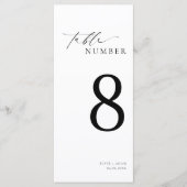 Ellesmere Minimalistische Trouwtafel Nummer Lang M Menu (Voorkant)