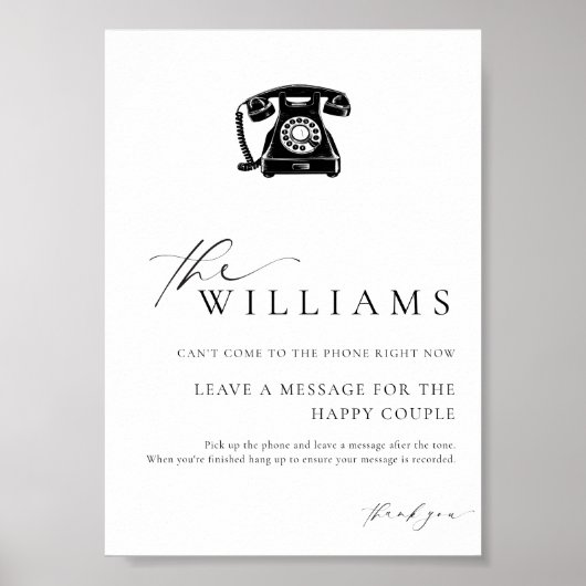 Ellesmere Modern Minimaal Audio Gastenboek Poster (Voorkant)