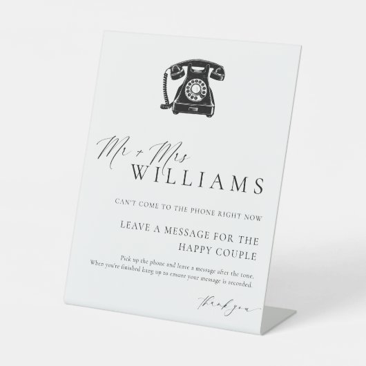 Ellesmere Modern Minimaal Audio Gastenboek Reclamebord Met Voetstuk (Voorkant)