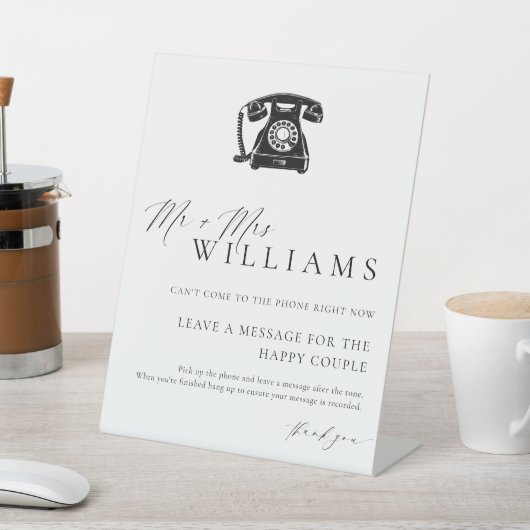 Ellesmere Modern Minimaal Audio Gastenboek Reclamebord Met Voetstuk (Insitu)