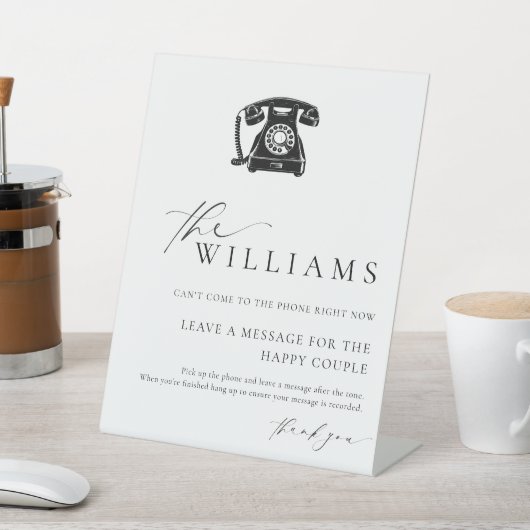 Ellesmere Modern Minimaal Audio Gastenboek Reclamebord Met Voetstuk (Insitu)