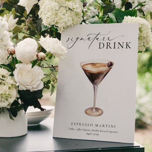 Ellesmere Modern Minimaal Signature Drank Bord Poster