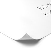 Ellesmere Modern Minimaal Signature Drank Bord Poster (Hoek)