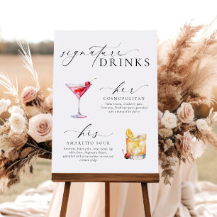 Ellesmere Modern Minimaal Signature Dranken Bord Poster