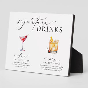 Ellesmere Modern Minimaal Signature Drankjes Bord Fotoplaat