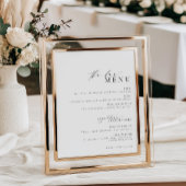 Ellesmere Modern Minimaal The Bar Menuboard Poster