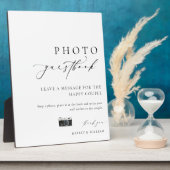 Ellesmere Modern Minimal Photo Guestbook Sign Fotoplaat (Zijkant)