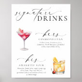 Ellesmere Modern Minimal Signature Dranken Bord Poster (Voorkant)