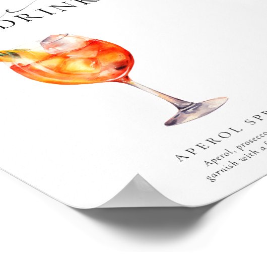 Ellesmere Modern Minimal Signature Drink Sign Poster (Hoek)