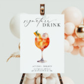 Ellesmere Modern Minimal Signature Drink Sign Poster