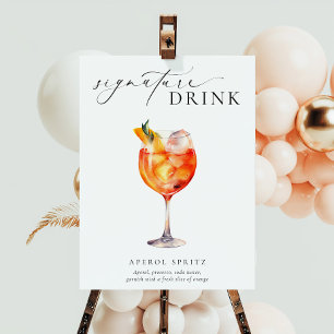 Ellesmere Modern Minimal Signature Drink Sign Poster