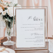 Ellesmere Modern Minimal The Bar Menukaart Sign Poster