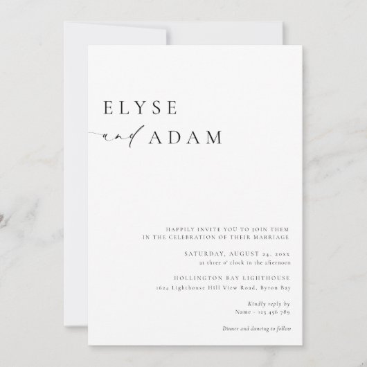 Ellesmere Modern minimalist Weddenschap Kaart (Voorkant)