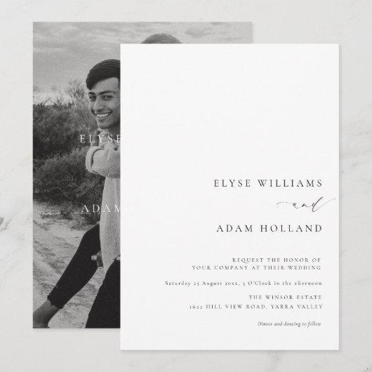 Ellesmere Modern minimalist Weddenschap Kaart (Voorkant / Achterkant)