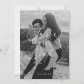 Ellesmere Modern Minimalist Wedding Save the Date Kaart (Achterkant)
