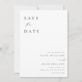 Ellesmere Modern Minimalist Wedding Save the Date Kaart (Voorkant)