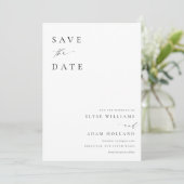 Ellesmere Modern Minimalist Wedding Save the Date Kaart (Staand voorkant)