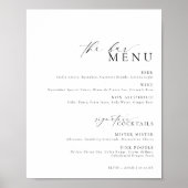 Ellesmere Modern Minimalistisch Barmenu Bord Poster (Voorkant)