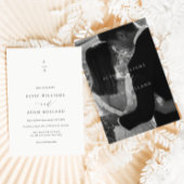 Ellesmere Modern Minimalistisch Monogram Bruiloft Kaart