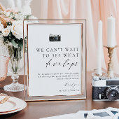 Ellesmere Moderne Minimal Wegwerp Camera Wedding Poster