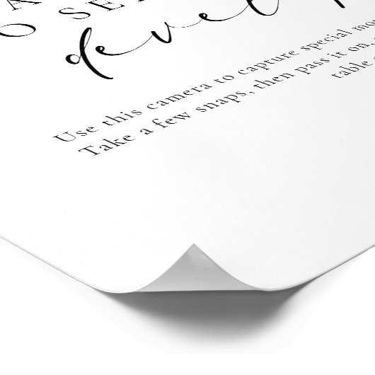 Ellesmere Moderne Minimal Wegwerp Camera Wedding Poster (Hoek)