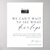 Ellesmere Moderne Minimal Wegwerp Camera Wedding Poster (Voorkant)