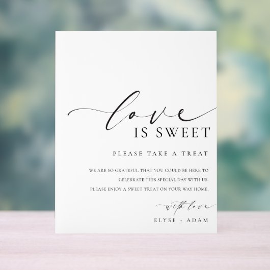 Ellesmere Moderne minimale liefde is zoete gunsten Acryl Bord (Neutraal)