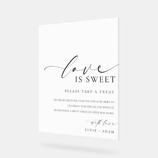 Ellesmere Moderne minimale liefde is zoete gunsten Acryl Bord (Hoek)