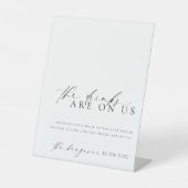 Ellesmere Moderne Minimale Open Bar Menu Reclamebord Met Voetstuk (Voorkant)