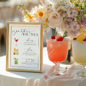 Ellesmere Moderne Minimale Signature Dranken Bord Poster