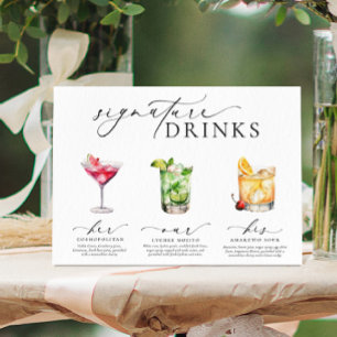 Ellesmere Moderne Minimale Signature Dranken Bord Poster