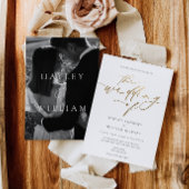 Ellesmere Moderne minimalistische bruiloft Folie Uitnodiging